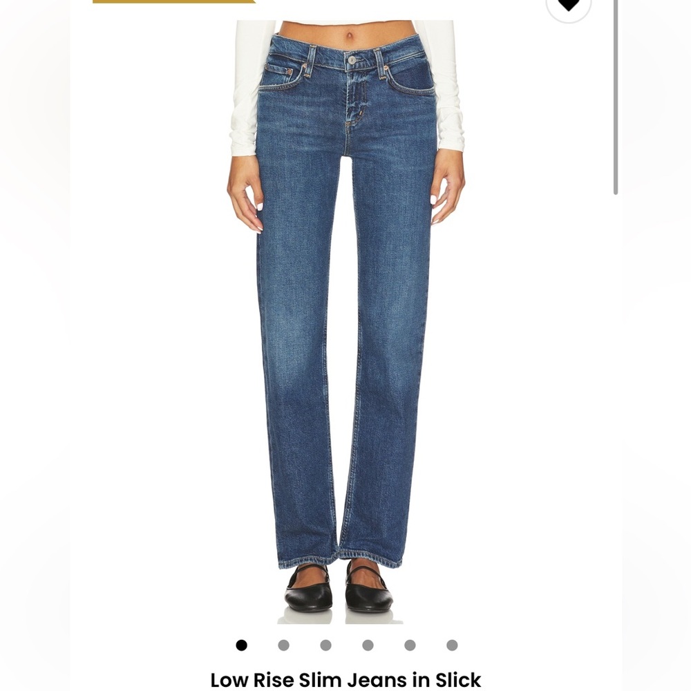 Agolde low rise slim jeans in slick size 27 revolve clothing